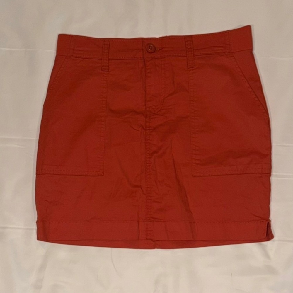 Lee Cargo Mini Skirt Womens‎ 4M Coral Pink Stretch Cotton Gorpcore Utility